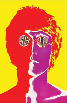 John Lennon Psychedelic Art Poster Paper Print