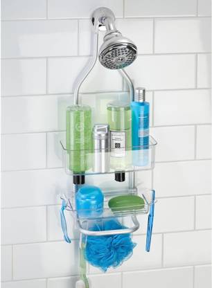 INTERDESIGN Zia Aluminum Bathroom Shower Caddy Plastic, Aluminium Wall Shelf