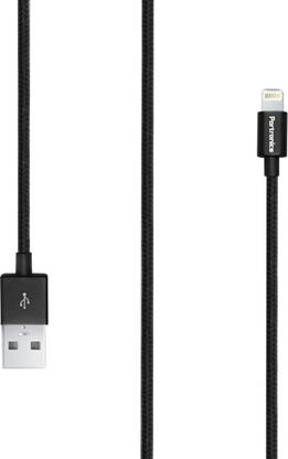 Portronics Lightning Cable 1.5 m POR-743 MFI Certified Lightning Cable Designed to connect specifically to iPod, iPhone, & iPad