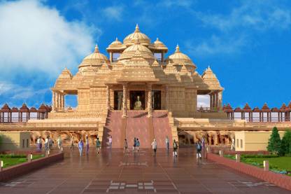 Akshardham Temple poster Paper Print