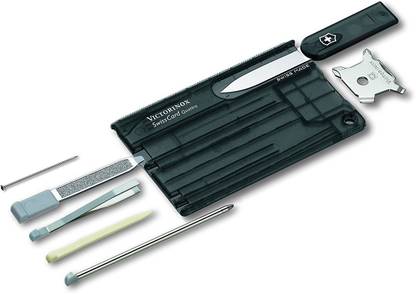 Victorinox SWISSCARD QUATTRO, ONYX TRANSLUCENT 12 Multi-utility Knife