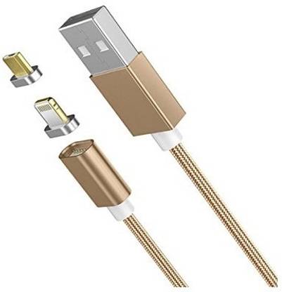 SI Micro USB Cable 1 m USB Metal Magnetic Data Cable 2 in 1 for IOS & Android phones for fast Charging & Data Transmission