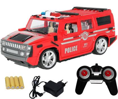 SMILES CREATION Remote Control Police Van with Openable Doors and Light Toy for Kids