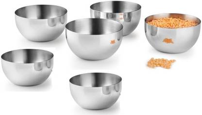 Classic Essentials Stainless Steel Vegetable Bowl Classic Essentials Veg bowl set of 6, 200 ml