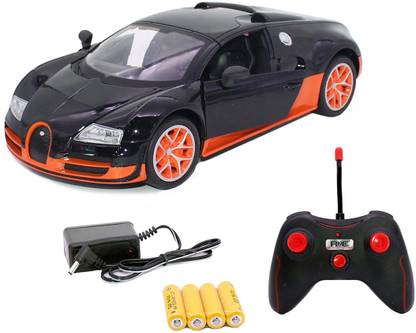 SMILES CREATION Bugatti 1:16 Scale R/C Car with Flashing Lights and Openable Doors Toy for Kids