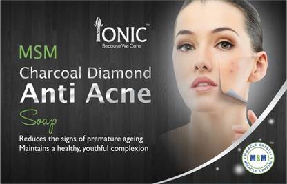 IONIC MSM Charcoal Diamond Anti Acne Soap
