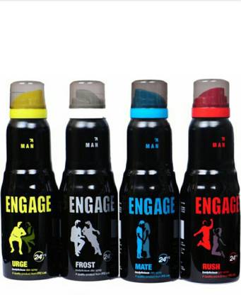 Engage Urge, Rush, Frost, Mate Perfume Body Spray - For Men