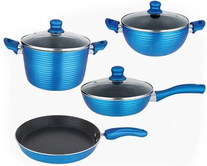 NIRLON Forged Pots & Pans Set Tawa 28 cm diameter with Lid