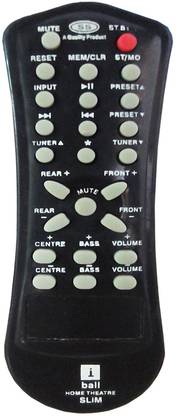 SS Slim 5.1 home theater iball Remote Controller