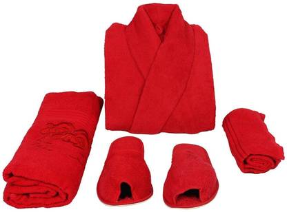 Koyoka Maroon Free Size Bath Robe