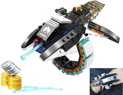 Toys Bhoomi New Invention Soft Magic Brick Build Your Own Warsring Adjustable Wristband Target Shooting Building Blocks Construction Gun Playset Toy - 140 Pieces