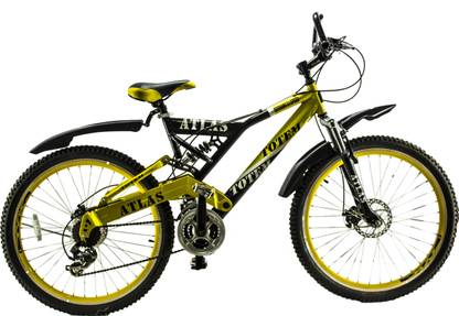 ATLAS Tottem 26 Inches 21 Speed Black & Yellow 26 T (inch) Mountain Cycle