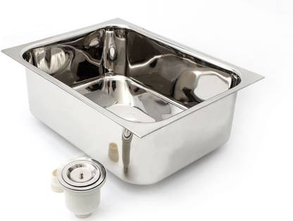 DURASHINE 20"x18"x8"inches SS 304 Grage Imported Vessel Sink