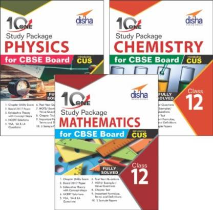 Combo 10 in One Study Package for CBSE Physics, Chemistry & Mathematics Class 12 with 15 Model Papers
