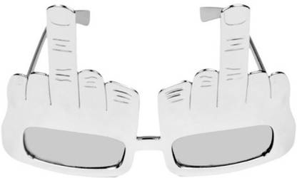 FUNCART Silver Middle Finger Glasses