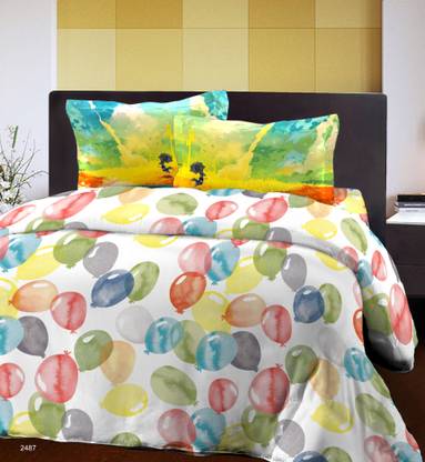Bombay Dyeing 210 TC Cotton Double Abstract Flat Bedsheet