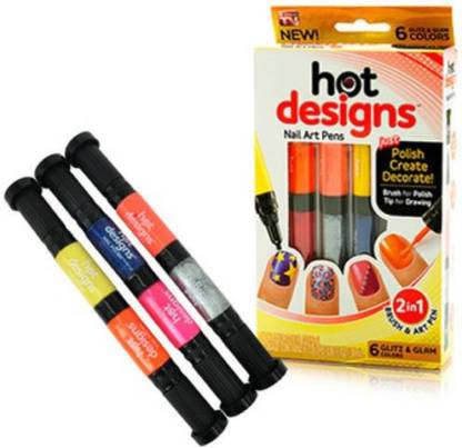 SND Nail Art Fingernail Polish Pen Kit - 6 Colors