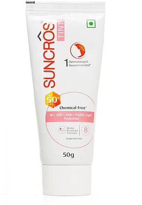 Suncros Sunscreen - SPF 50 PA+++ Tint Water Resistant Sunprotect Gel