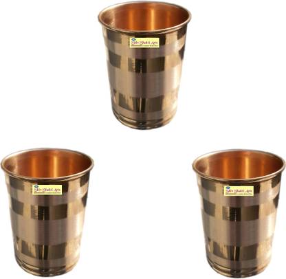Shivshakti Arts (Pack of 3) C-285-3 Glass Set Water/Juice Glass