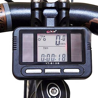 FUTABA 23 Function Solar Power LCD Back light Bicycle Digital Speedometer
