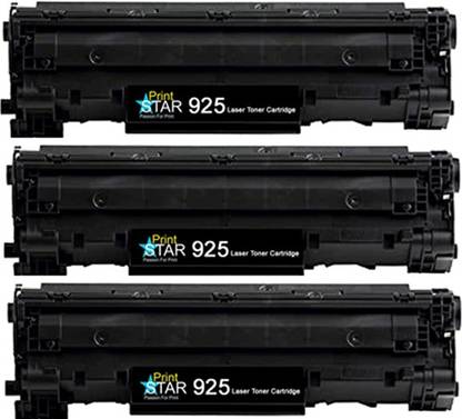 PrintStar 925 Black Toner Cartridge Pack of 3 Compatible for Canon Laser Shot LBP6018B, Canon imageCLASS MF3010 Black Ink Toner