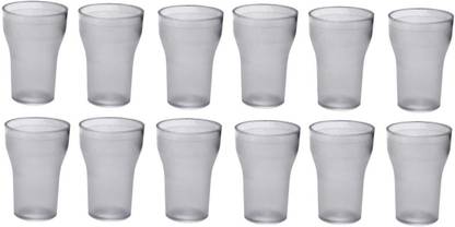 Delite (Pack of 12) Polycarbonate Transparent Unbreakable Drinking Glasses Glass Set Water/Juice Glass