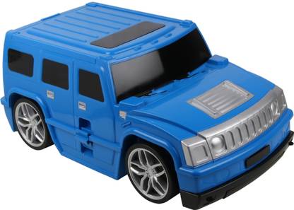 Montez Multifunctional Kids Hummer Car Shape Travel Case Plus Fun Model Pull along Trolley