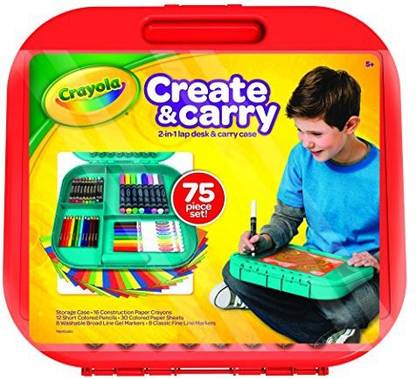 CRAYOLA Create 'N Carry Case, Portable Art Tools Kit, Over 75 Pieces, Great Gift
