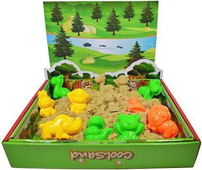 CoolSand 3D Sandbox - Kinetic Play Sand For All Ages - Safari Edition
