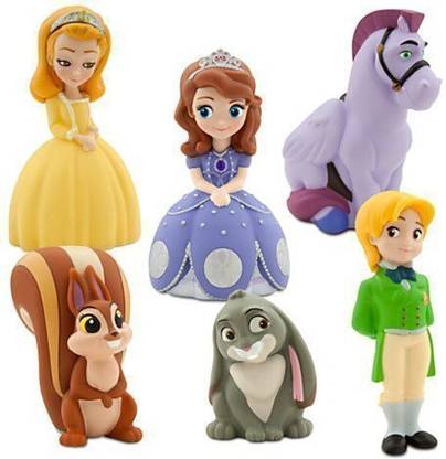 DISNEY Junior Sofia The First 6 Piece Bath Set Featuring Sofia The First, Prince James, Clover, Whatnaught, Minimus A Bath Toy