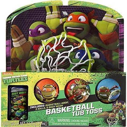 Teenage Mutant Ninja Turtles Bathtub Basketball "Tub Toss" Gift Set Bath Toy