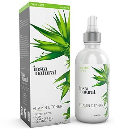 InstaNatural Vitamin C Facial Toner - 100% Natural & Organic Anti Aging Face Spray