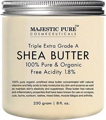 Majestic Pure Shea Butter- Natural Skin Care, Organic Virgin Cold-pressed Raw Unrefined Premium Grade From Ghana