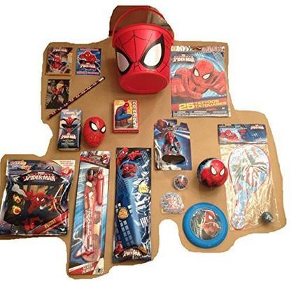MARVEL Spiderman Small Bucket of Fun Set Perfect for Easter Basket, Birthday Gift, or any other Special Occassion
