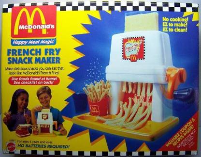 MATTEL 1993 Happy Meal Magic French Fry Snack Maker