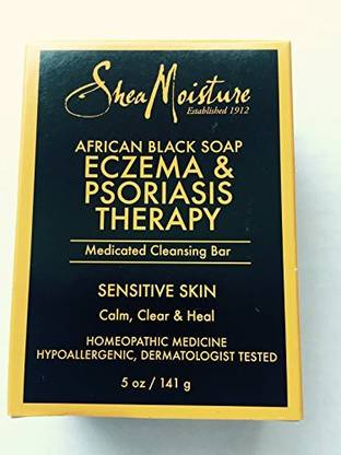 Shea Moisture African Black Soap Eczema & Psoriasis Therapy Medicated Cleansing Bar