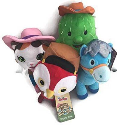DISNEY Sheriff Callies Wild West Plush Buddies of 4 Toys: Callie, Sparky, Toby and Peck  - 6 inch