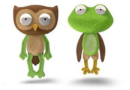 Walrus Toys Chimeras Frog & Owl Plush Stuffed Animals Set With Interchangeable Parts  - 6.8 inch