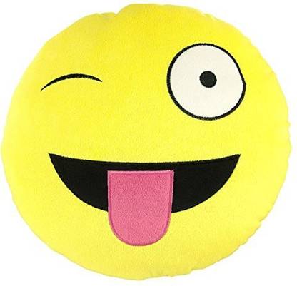 Emoji Expressions Plush Pillow - Goofy Face Emoji  - 3 inch