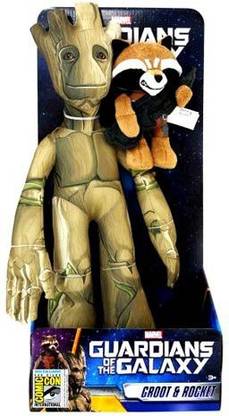 MARVEL Guardians Of The Galaxy Groot & Rocket Racoon Exclusive Plush Figure  - 4.4 inch