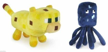 Minecraft Ocelot & Squid Plush  - 3.1 inch