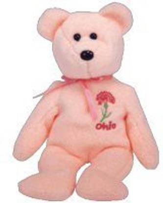 TY Beanie Babies Ohio Scarlet Carnation The Bear (Show Exclusive)  - 0.8 inch