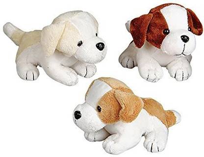 Rhode Island Novelty Assorted Color Adorable Plush Puppy Dogs (12)  - 5.3 inch