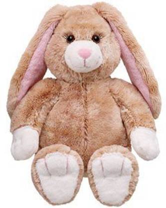 Bunny Rabbit Plush Build A Bear Workshop * 16 In. Tan Swirl Bunny * Rabbit With Eyelashes  - 4 inch