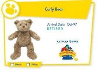 Build A Bear Workshop Curly Bear ###  - 5.1 inch