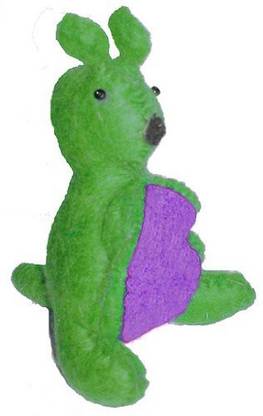 Cheppu Himal Cheppu Felt Kangaroo Toy Lime  - 3.6 inch