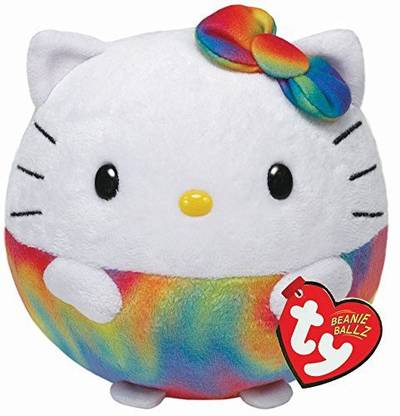 TY Beanie Ballz Hello Kitty Rainbow Medium Plush  - 8 inch