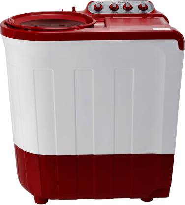 Whirlpool 7.5 kg 5 Star, Supersoak Technology Semi Automatic Top Load Washing Machine Red