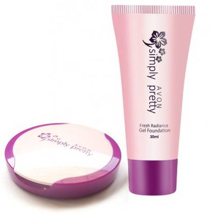 AVON Simply Pretty Pressed Powder & Gel Foundation Combo (Natural)