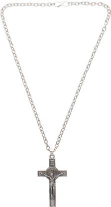 SmsTraders Cross Antic Silver Alloy